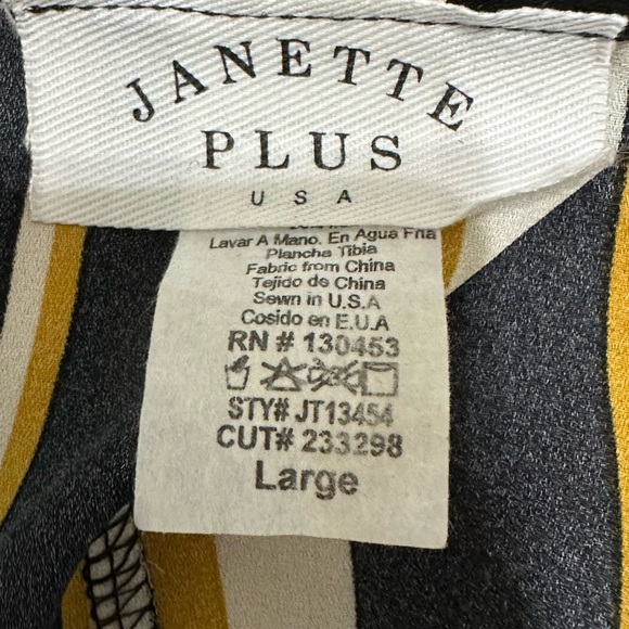🛍️ Janette Plus beautiful multi color striped top with excellent condition - Picture 7 of 8